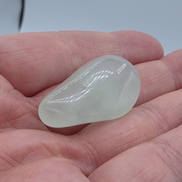 Prehnite White Crystal Tumble Stone - Picture 3 of 5